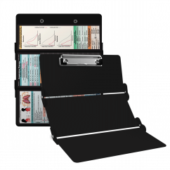 WhiteCoat Clipboard® Trifold - Black Respiratory Therapy Edition